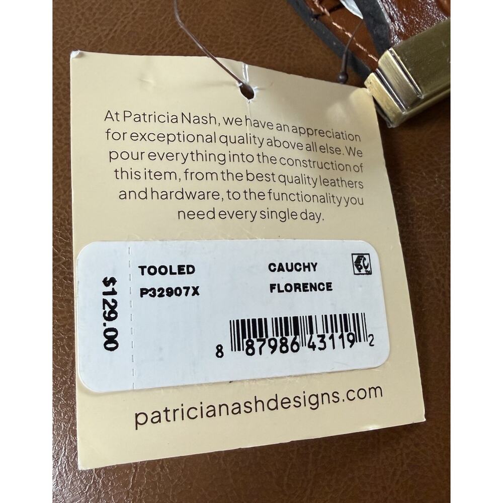 Patricia Nash Women's CAUCHY Wallet Italian Brown Leather Gold Clasp NWT - Picture 5 of 5